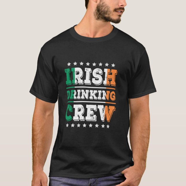 T-shirt Irish Drinking Crew Irlande Drapeau Drôle Drôle Dr (Devant)