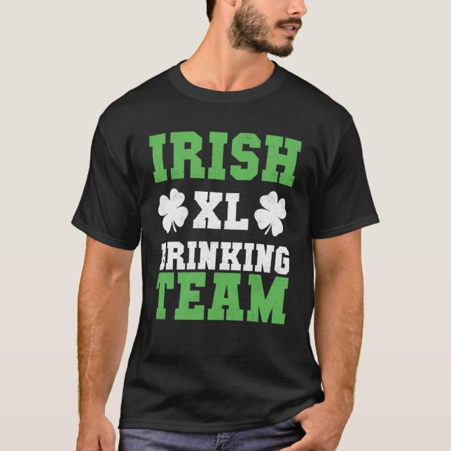 T-shirt Irish Drinking Team Baseball St Patricks Day (Devant)