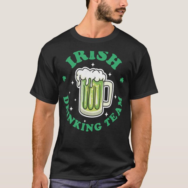 T-shirt Irish Drinking Team St Patrick's Day Drinking Gree (Devant)