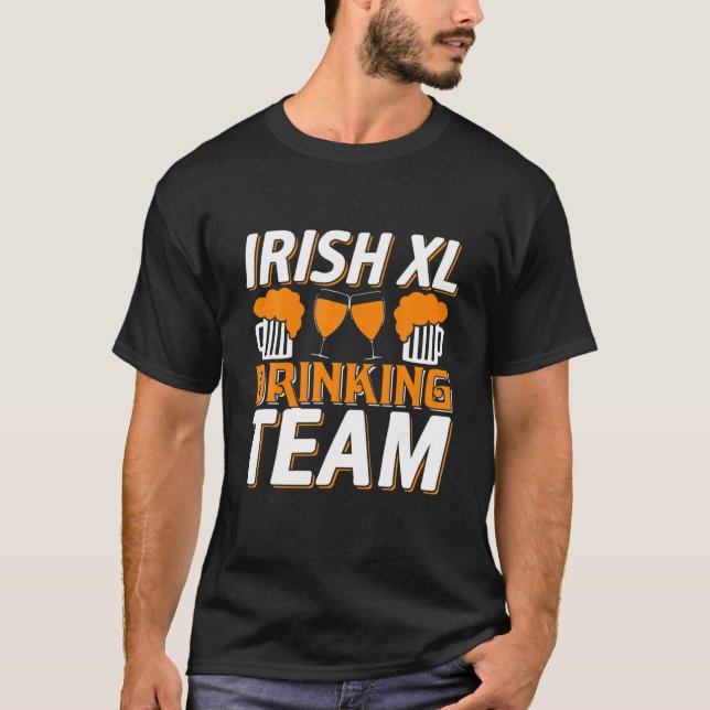 T-shirt Irish Drinking Team St Patrick's Irish Beer Drinki (Devant)