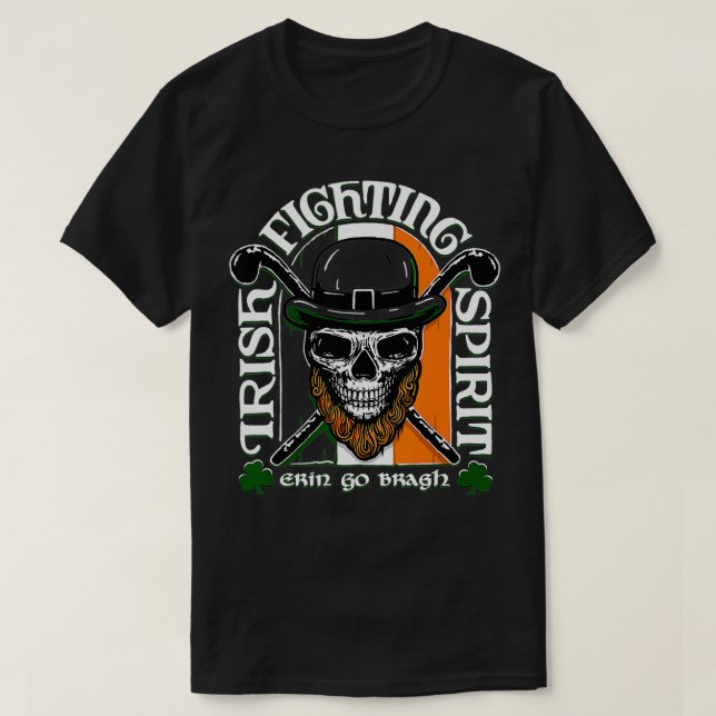 T-shirt Irish Fighting Spirit Green Edition (Design devant)