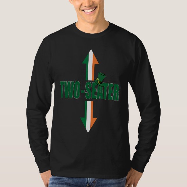 T-shirt Irish Flag Two Seater Party Trashy Adult Humor (Devant)
