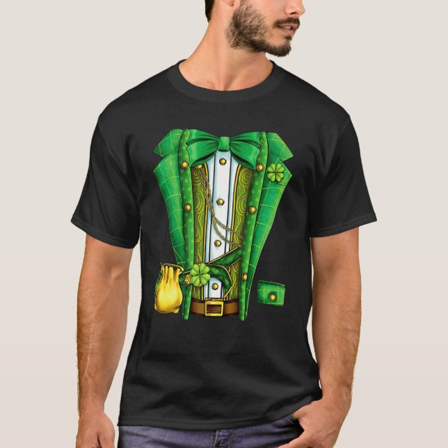 T-shirt Irish Formal Leprechaun Costume Suit Tuxedo St Pat (Devant)