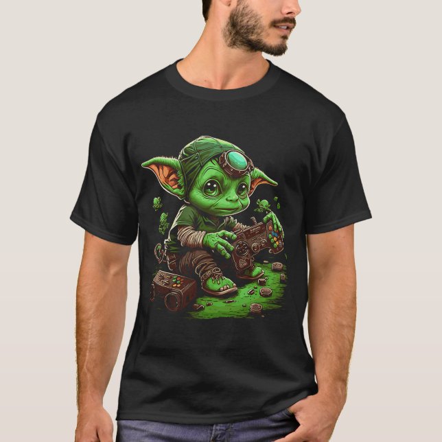 T-shirt Irish Gamer St Patrick´s Day Gaming Goblin Leprec (Devant)