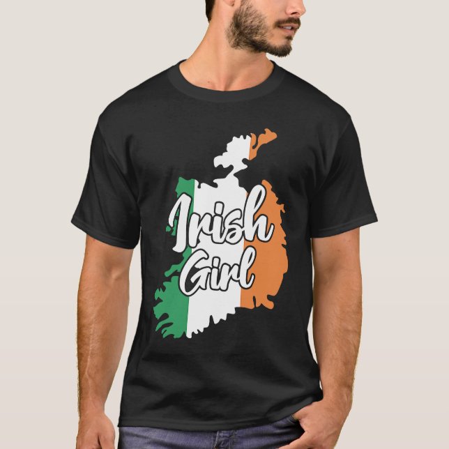 T-shirt Irish Girl  Cute Ireland (Devant)