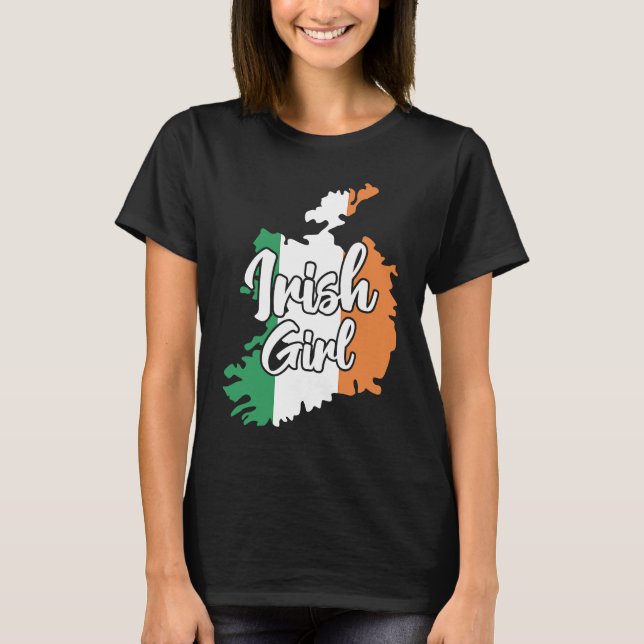 T-shirt Irish Girl  Cute Ireland (Devant)