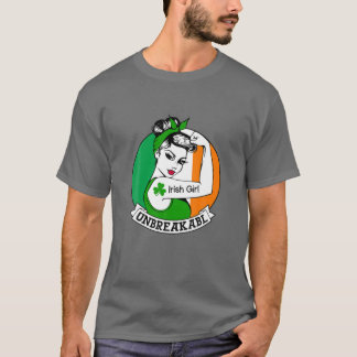 T-shirt Irish Girl Unbreakable - Patrick Day Irlande Drape