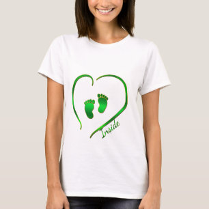 T-shirt Irish Green Heart and Baby Feet