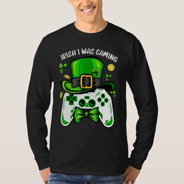 T-shirt Irish I Gaming Funny St Patrick's Day Video Ga (Devant)