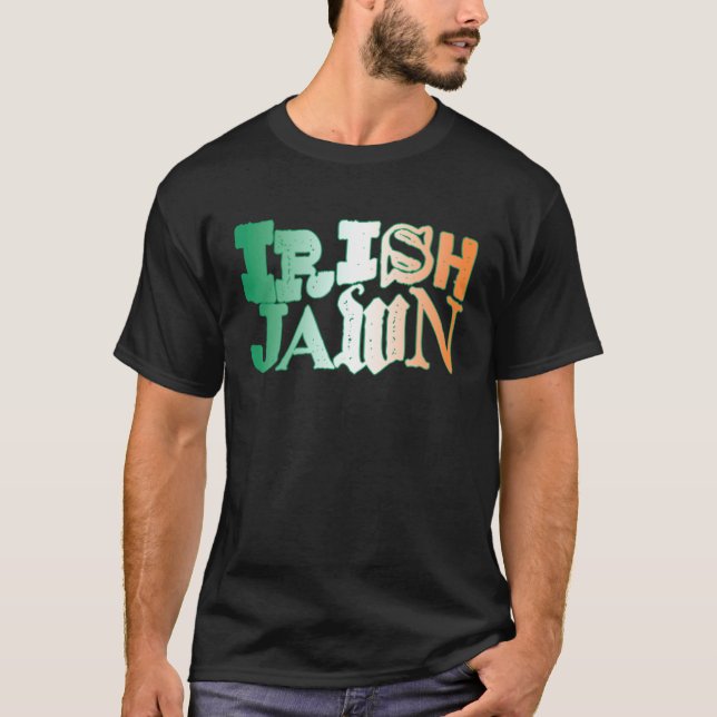 T-shirt Irish Jawn Philly St Patrick s Day Wavy Irish Flag (Devant)