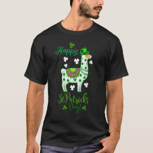 T-shirt Irish Lama Alpaca Visage Mignon Fête Saint Patrick