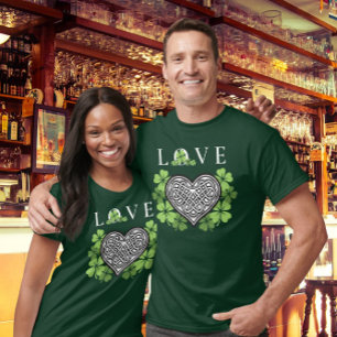 T-shirt Irish LOVE Shamrock & Celtic Knot