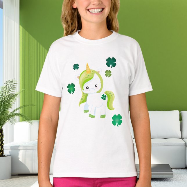 T-shirt Irish Lucky Unicorn et la Saint Patrick Shamrock (Créateur téléchargé)