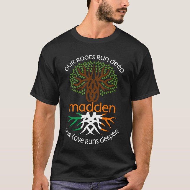 T-shirt Irish MADDEN Nom de famille Notre amour tourne plu (Devant)