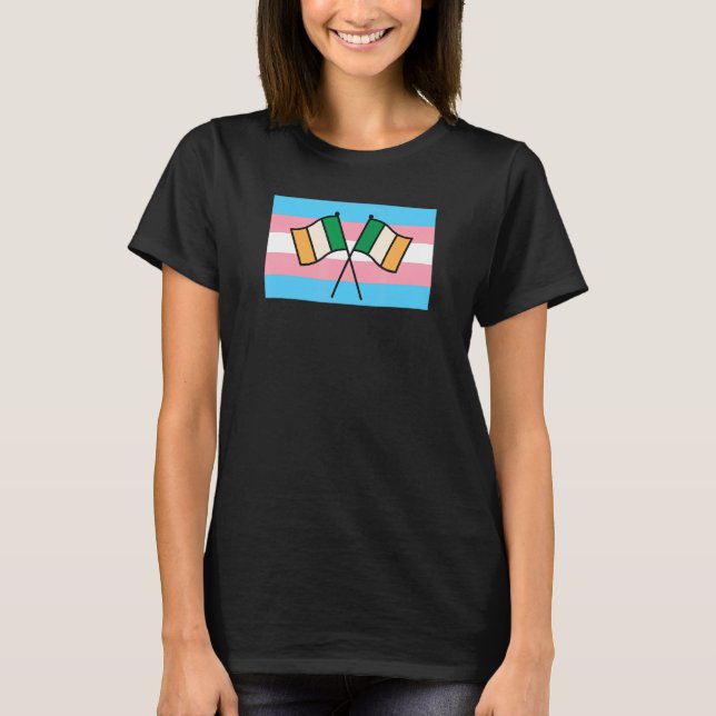 T-shirt Irish Pride Transgender Pride Drapeau St Patrick's (Devant)