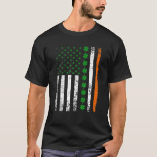 T-shirt Irish Pride Vintage American Flag Jour de la Saint