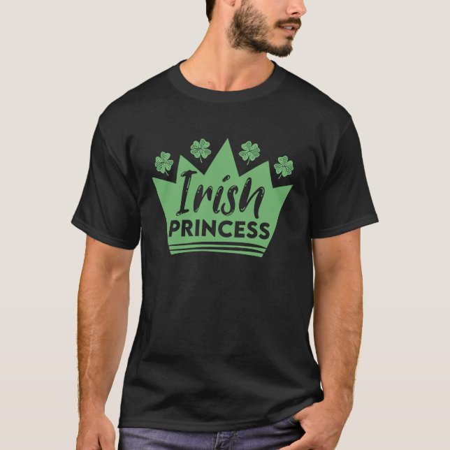 T-shirt Irish Princess St Patrick's Day Ireland Cute Shamr (Devant)