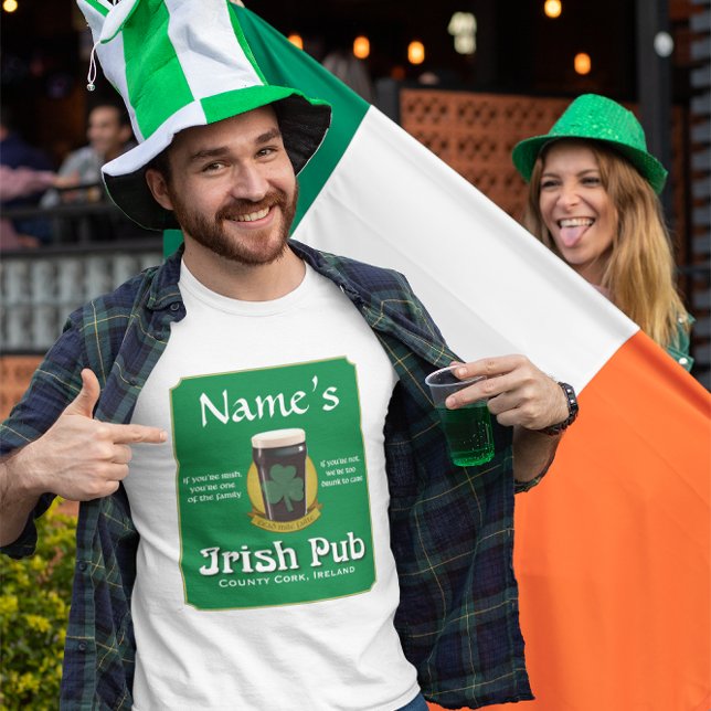 T-shirt Irish Pub (Celebrate St. Patrick's Day in style with our personalized Irish pub t-shirt! 🍀 Get yours now. )