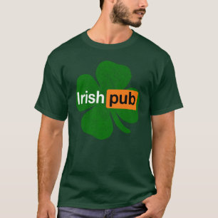 T-shirt Irish Pub Green Shamrock Irlande St. Patrick's Day