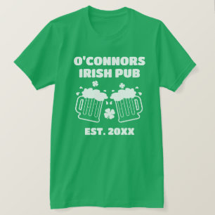 T-shirt Irish Pub vert personnalisé pour la Saint