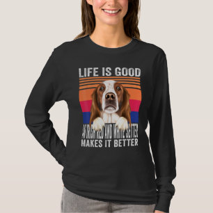 T-shirt Irish Red White Setters Rend Votre Vie Bonne Vinta