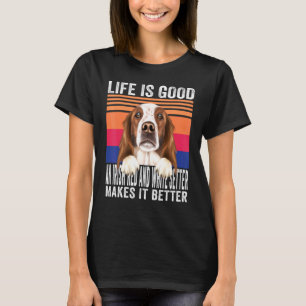 T-shirt Irish Red White Setters Rend Votre Vie Bonne Vinta