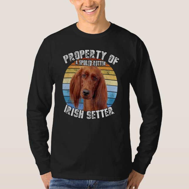 T-shirt Irish Setter Dog Retro Property Of (Devant)