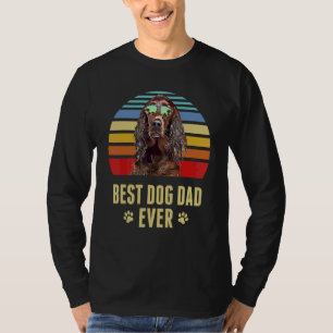 T-shirt Irish Setter Meilleur Chien Papa Jamais Retro Suns