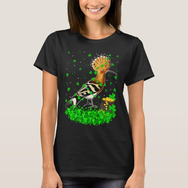 T-shirt Irish Shamrock Leprechaun Hoopoes Bird St Patrick' (Devant)