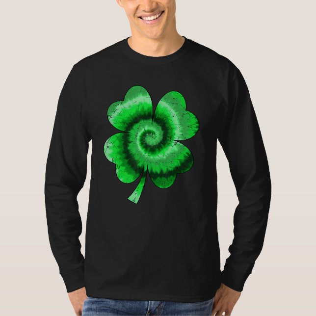 T-shirt Irish Shamrock Tie Dye Happy St Patrick's Day Go L (Devant)