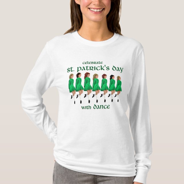T-shirt Irish Step Dance célèbre la Saint Patrick's Day (Devant)