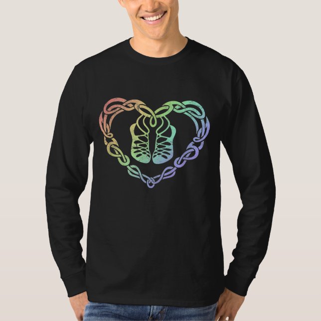 T-shirt Irish Step Dancing Celtic Knot Heart (Devant)
