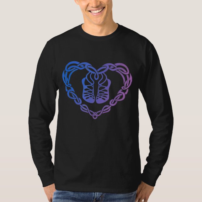 T-shirt Irish Step Dancing Celtic Knot Heart 4 (Devant)