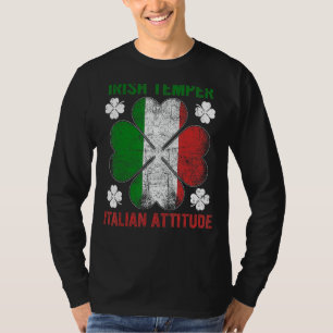 T-shirt Irish Temper Italien Attitude Sahmrock St patrick