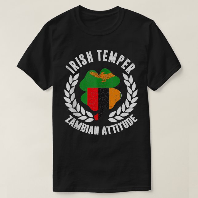 T-shirt Irish Temper - St patrick du drapeau d'attitude de (Design devant)