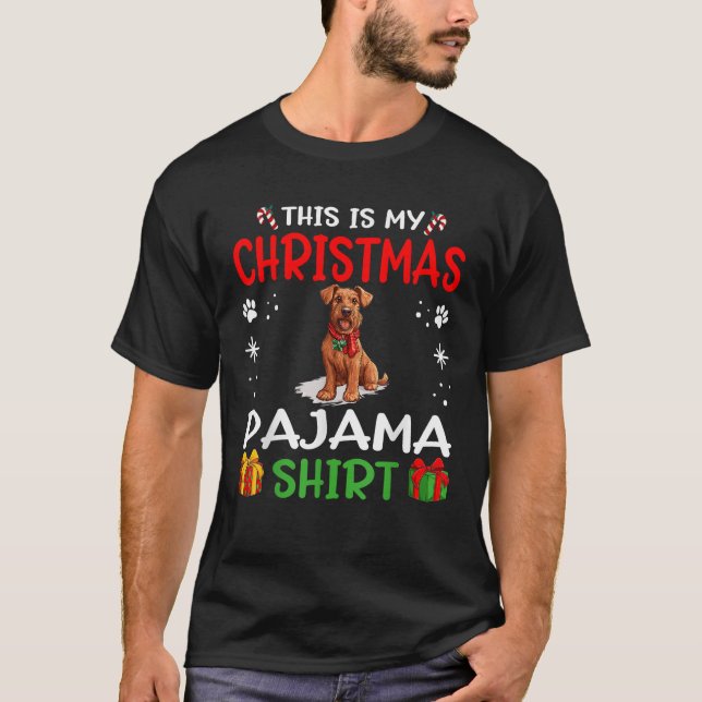 T-shirt Irish Terrier Dog Nightgown Pajama This is my Chri (Devant)