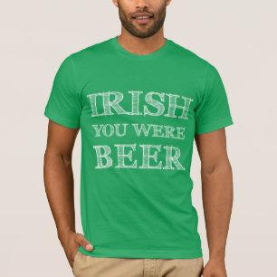 T-shirt Irish Tu Étais Bière