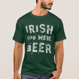 T-shirt Irish Tu Étais Bière