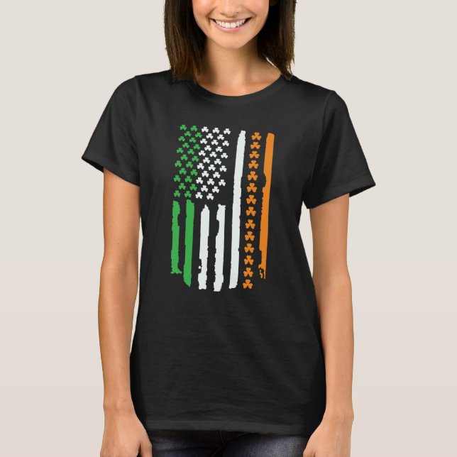 T-shirt Irish USA Flag St Patricks Day (Devant)