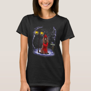 T-shirt Irish Water Spaniel Père Noël Neige Noël Feu de No