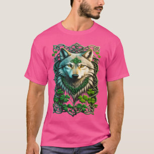 T-shirt Irish Wolf Celtic Knot Shamrock Heritage Pride Cel