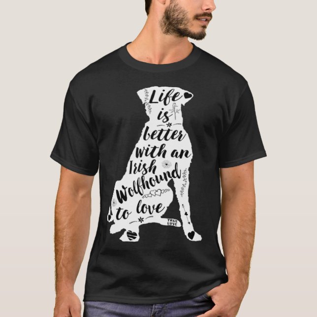 T-shirt Irish Wolfhound Dog for Irish Wolfhound Dog (Devant)