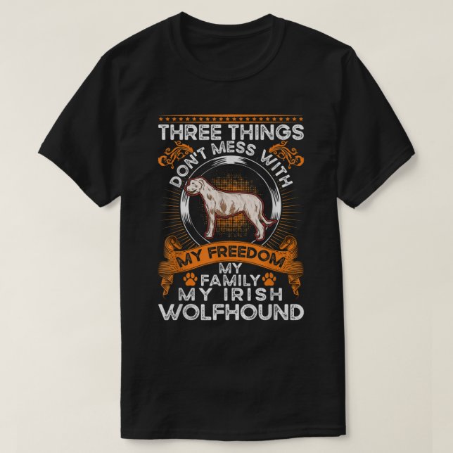 T-shirt Irish Wolfhound Family Irish Wolfhound Irish Wolfh (Design devant)