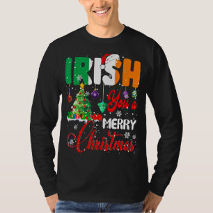 T-shirt Irish You A Joyeux Noël Père Noël Drapeau Irlandai