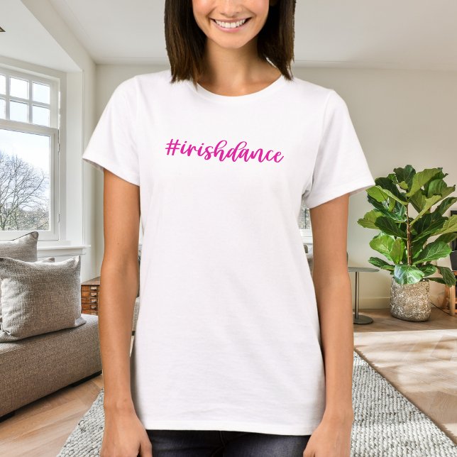 T-shirt #irishdance - Cursive rose - Danse irlandaise (Créateur téléchargé)