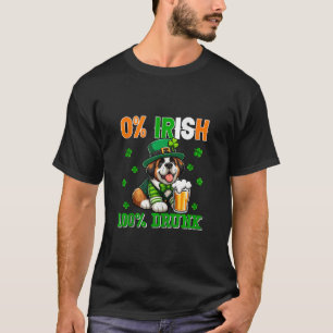 T-shirt Irlandais 100% Drunk St Patrick s Day St Bernar