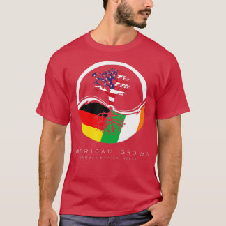 T-shirt Irlandais Allemand Racines Américain avec drapeau