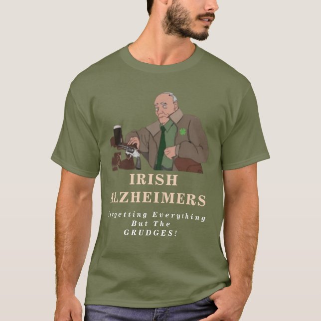 T-shirt Irlandais Alzheimer's Funny St. Paddy Gangster T-S (Devant)