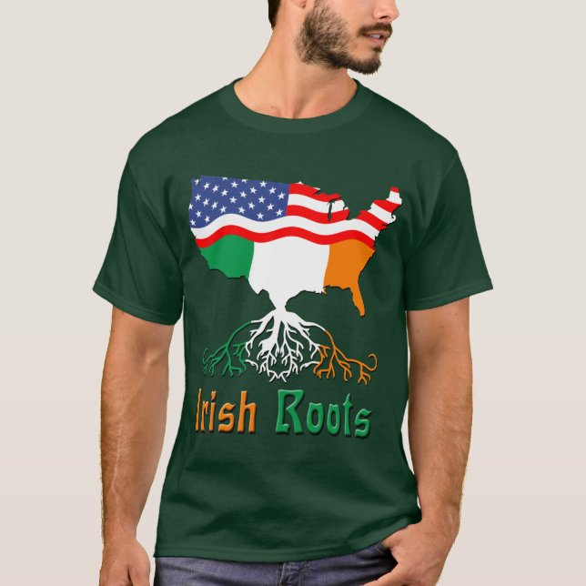 T-shirt irlandais américain (Devant)