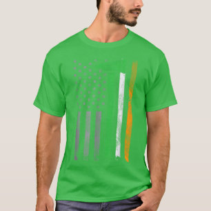 T-shirt Irlandais American Flag Firefighter Ae Fire St Par